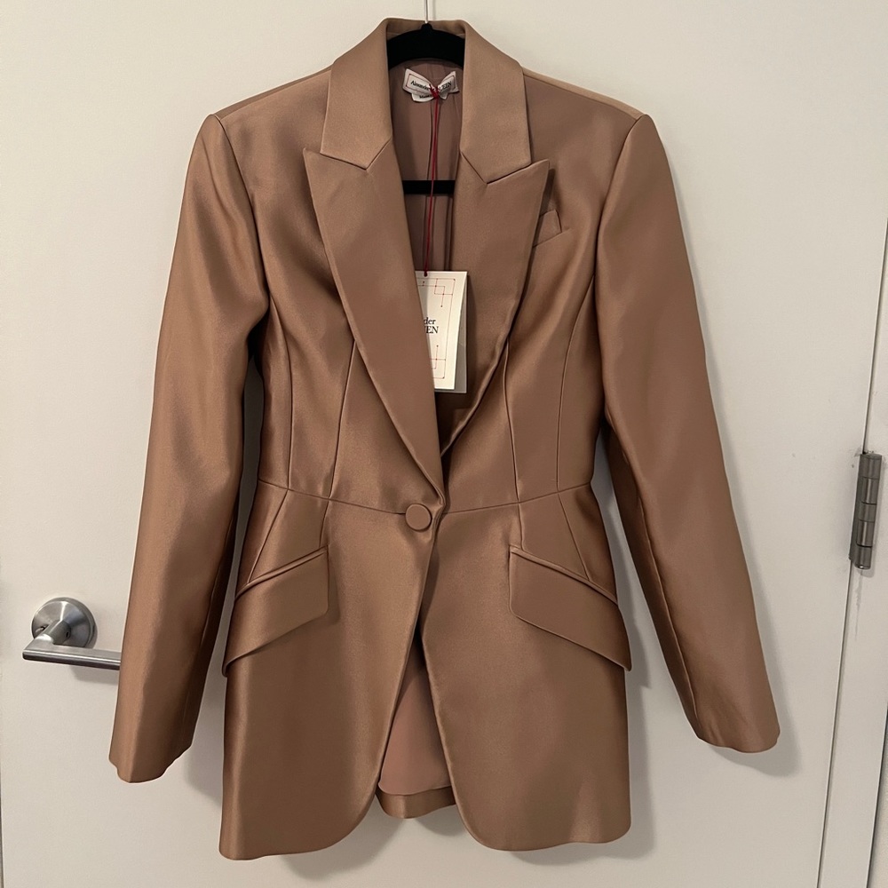 Brand New Never Worn with Tags Alexander McQueen Silk Blazer